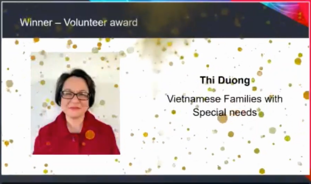 Thi Duong - Winner - Volunteer Award, 2021 Victorian Disability Awards